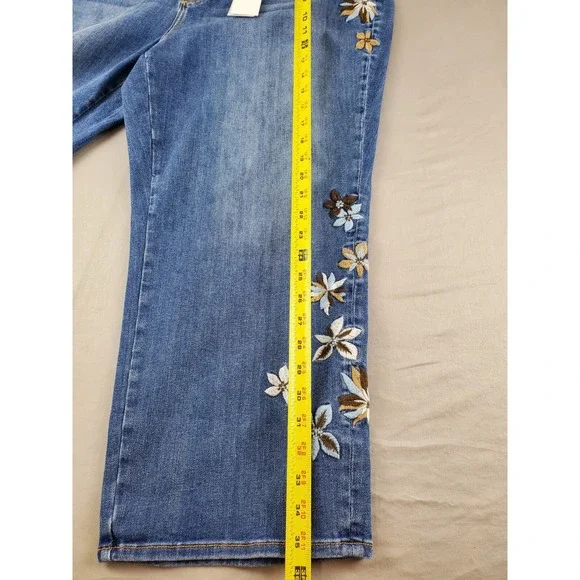 Driftwood Womens Jeans W40 L24 Petite Royce Straight Ankle  Indigo Detached - Picture 14 of 15